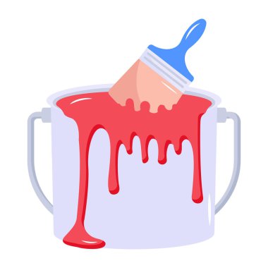 Beyaz arkaplanda boya fırçası