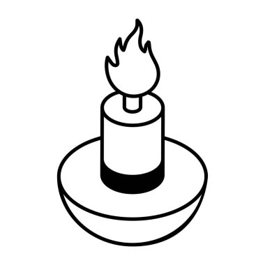 mum vektörü ince çizgi simgesi beyaz arkaplanda izole.