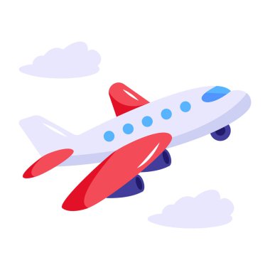 uçak ikonu vektör illüstrasyonu