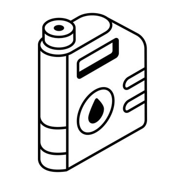 Yağ şişesi simgesinin vektör illüstrasyonu 