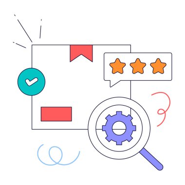 Arama motoru optimizasyon simgesi vektör illüstrasyon grafik tasarımı