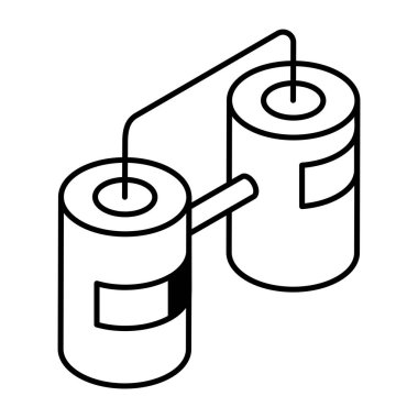 Endüstriyel bitki ikonunun çizgi ikonu. vektör illüstrasyonu.