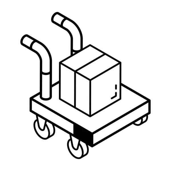 Carretilla Elevadora Icono Vector Ilustración Diseño Simple — Vector de stock