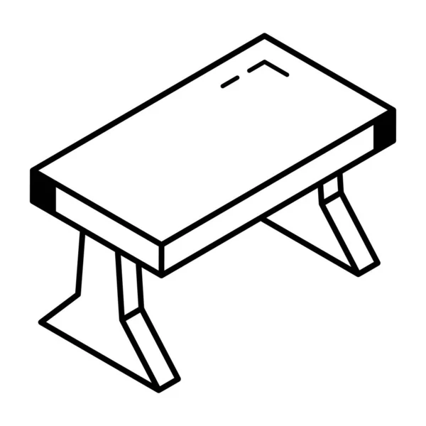 Stůl Webová Ikona Jednoduchý Design — Stockový vektor