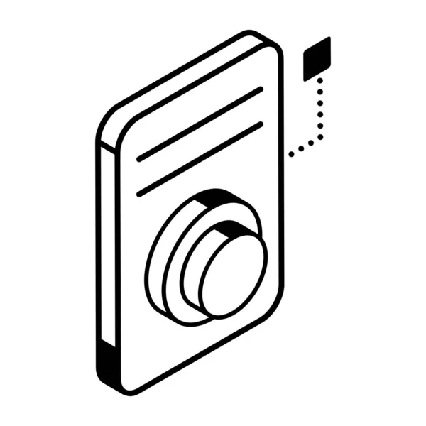 Door Lock Icon Vector Illustration — Vetor de Stock