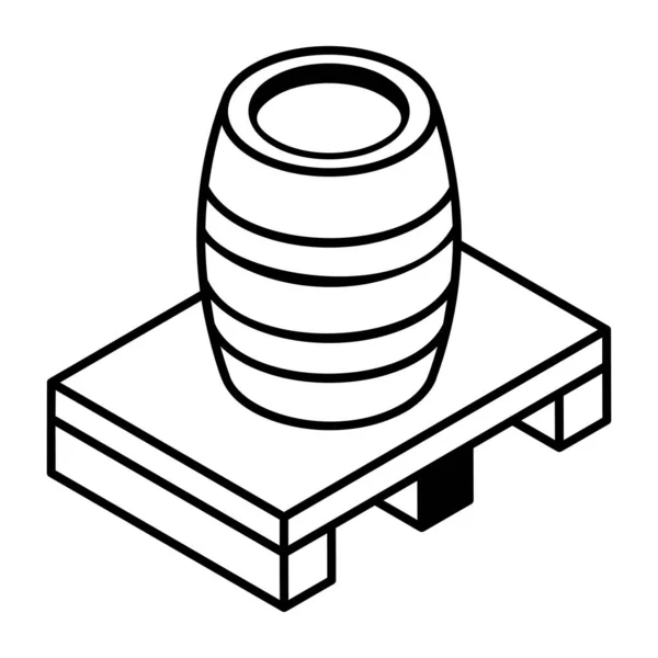 Barril Icono Plataforma — Archivo Imágenes Vectoriales