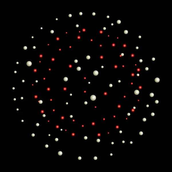 Fuegos Artificiales Sobre Fondo Negro — Vector de stock