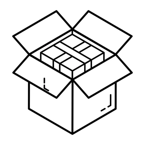 Cajas Cartón Icono Vector Ilustración Diseño — Vector de stock
