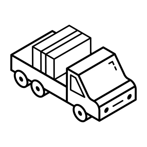 Vectorillustratie Van Een Vrachtwagenpictogram — Stockvector