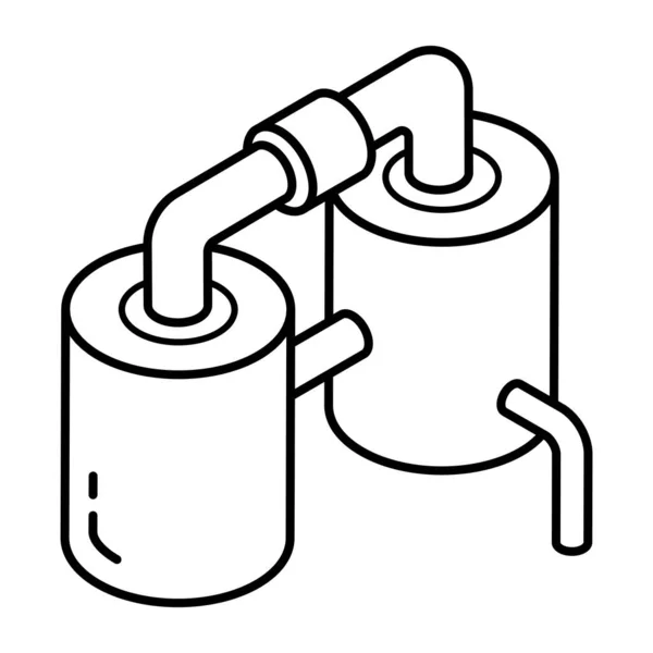 Icona Rubinetto Dell Acqua Illustrazione Schematica Delle Icone Vettoriali Delle — Vettoriale Stock