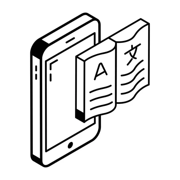 Smartphone Com Design Ilustração Vetor Livro —  Vetores de Stock