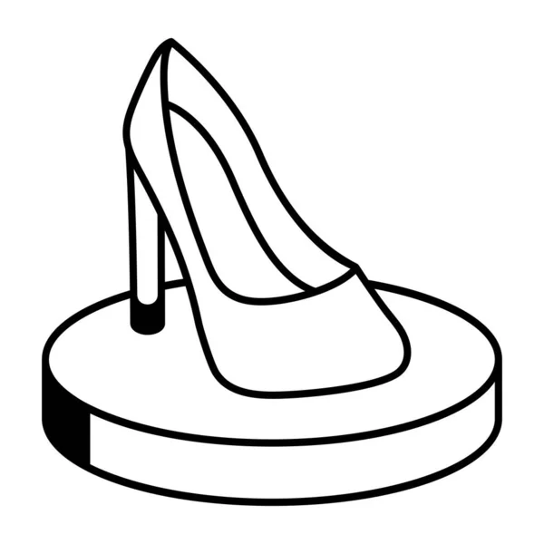 Icono Del Zapato Esquema Ilustración Los Iconos Vectoriales Calzado Para — Archivo Imágenes Vectoriales