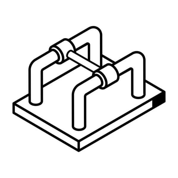 Іконка Труб Поливу Білому — стоковий вектор