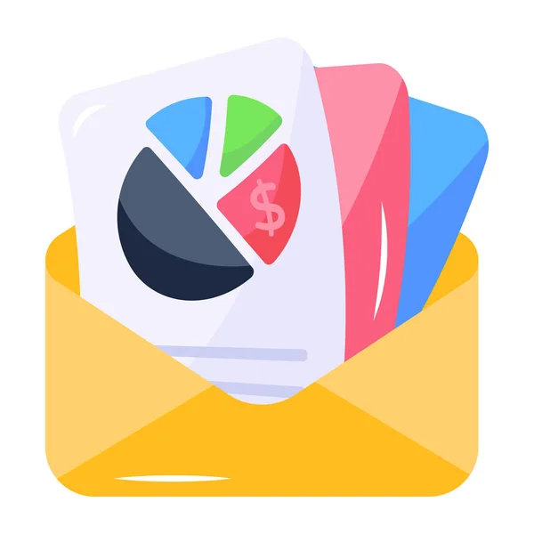 Envelope Com Design Ilustração Vetorial Mail Mensagem —  Vetores de Stock