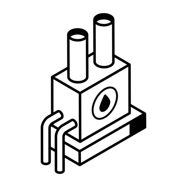 Vektorillustration Eines Gassymbols Geeignet Für Industrietechnologie Ausrüstung Wissenschaft Usw — Stockvektor