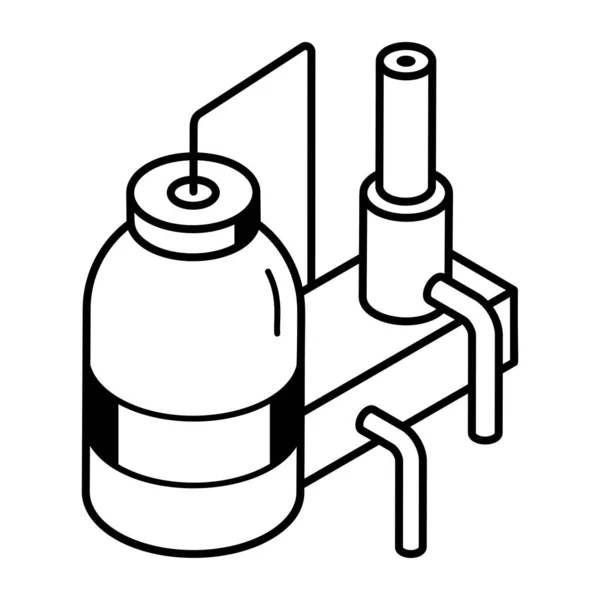 Ilustración Vectorial Del Icono Planta Industrial — Archivo Imágenes Vectoriales