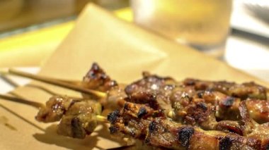 arrosticini abruzzesi italyan yemeği. Yüksek kalite 4k görüntü