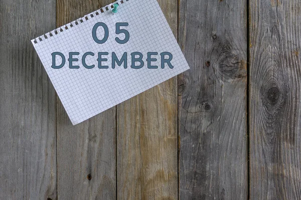 Calendario Con Fecha Del Diciembre Concepto Del Día Del Año — Foto de Stock