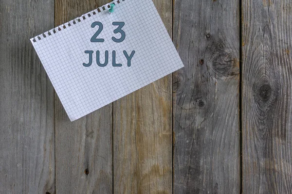 Kalender Mit Datum Juli Konzept Des Tages Des Jahres — Stockfoto