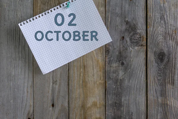 Kalender Met Datum Oktober Begrip Van Dag Van Het Jaar — Stockfoto