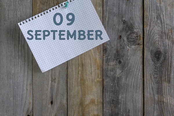 Ημερολόγιο Ημερομηνία Σεπτεμβρίου Έννοια Της Ημέρας Του Έτους — Φωτογραφία Αρχείου