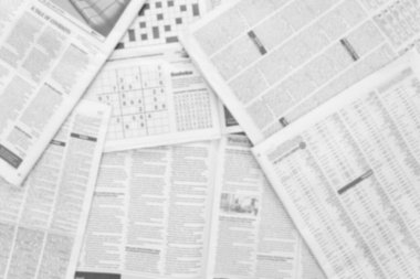 Top view of blur photo newspaper on floor for background and copy space