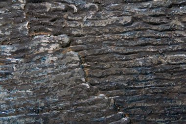 Endüstri işi ve dokusu için metal kaplama üzerindeki kaynak hattı