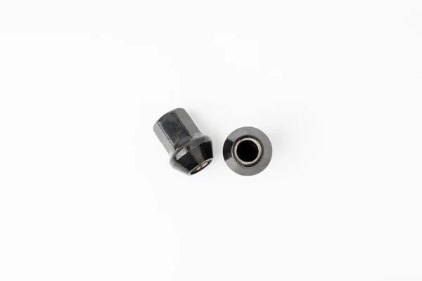 Wheel Nut Car White Background Auto Parts Concept — 스톡 사진