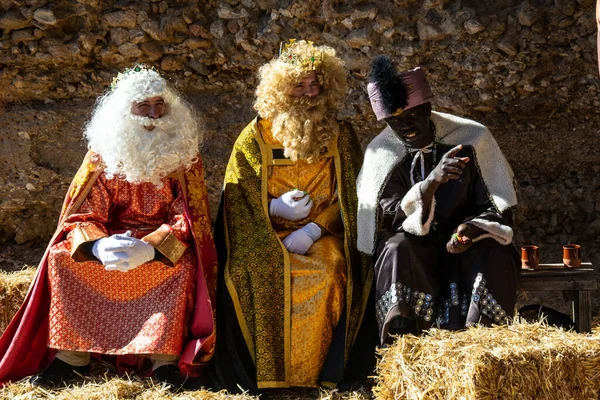 Motril Granada Hiszpania Grudnia 2018 Odtworzenie Świątecznej Szopki Aneksie Motril — Zdjęcie stockowe