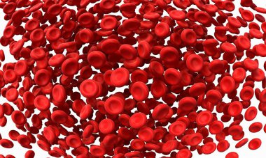 kırmızı kan hücrelerinin 3D render