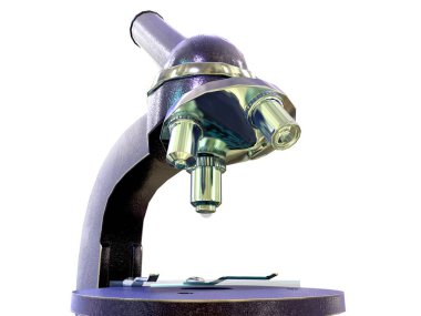 SSCB döneminden kalma bir mikroskobun 3 boyutlu canlandırması. MBI-1. 3B resim