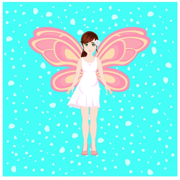 Çizgi filmdeki kanatlı güzel peri kız