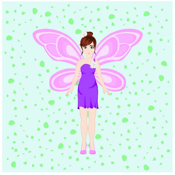 Mor elbiseli güzel peri kız.