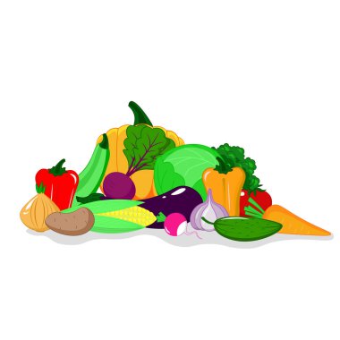 Çizgi film vektör sebzeleri..