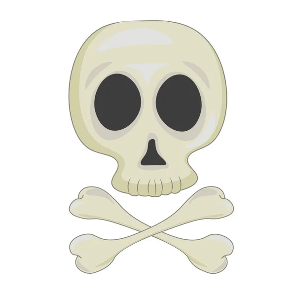 Calaveras de Halloween sobre fondo blanco — Vector de stock