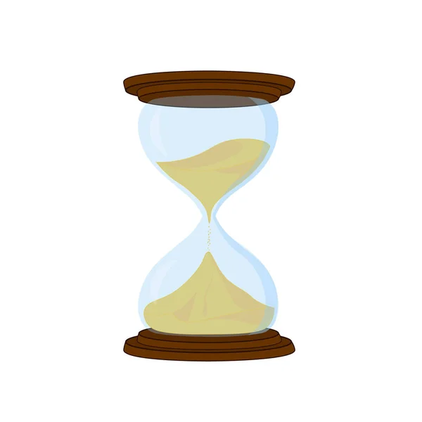 Beyaz arkaplanda kum saatinin vektör çizimi