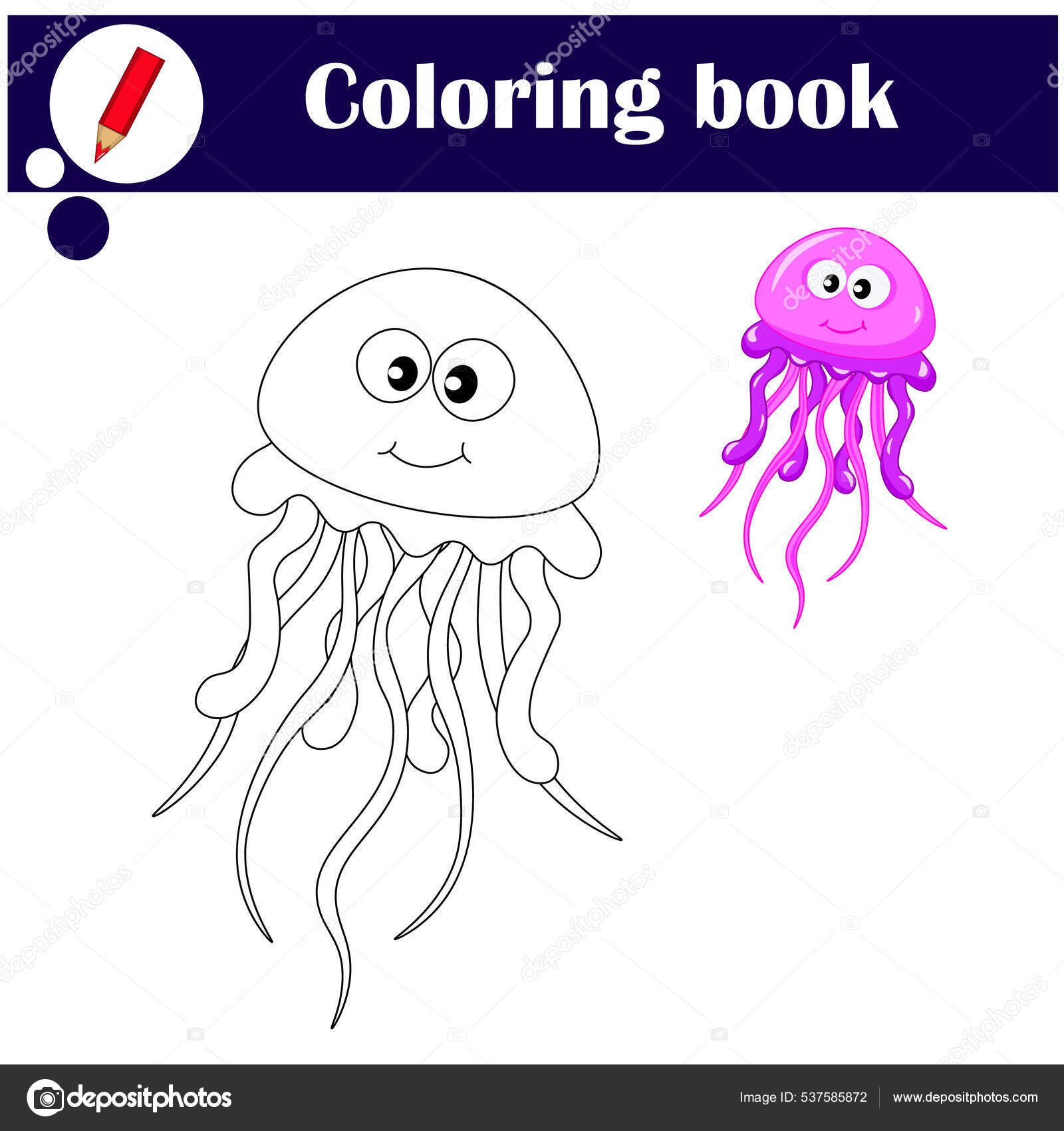 70 Collections Cute Jellyfish Coloring Pages  Best Free