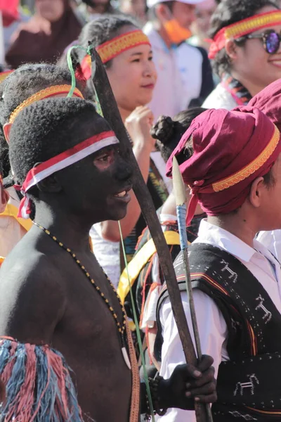 Labuan Bajo Indonesien August 2019 Die Unabhängigkeitsparade Der Kinder Traditionellen — Stockfoto