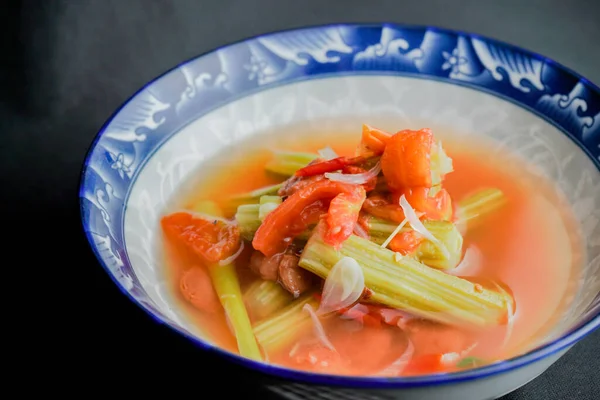 Moringa Sour Soup Cibo Indonesiano — Foto Stock