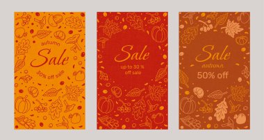 Sonbahar tanıtım afişleri. Instagram Reklamı.