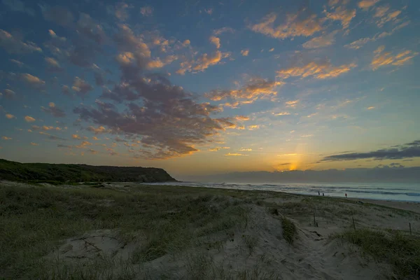 Východ Slunce Birdie Beach Nový Jižní Wales Barvou Při Východu — Stock fotografie