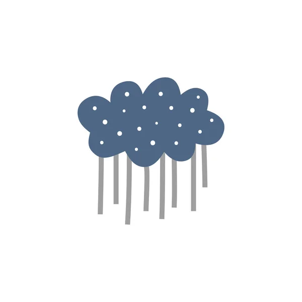 Linda Nube Lluvia Escandinava Para Carteles Infantiles Artes Infantiles Tarjetas — Vector de stock