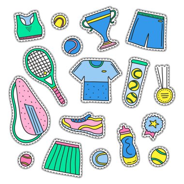 Beyaz arkaplanda izole edilmiş renkli karalama etiketleri..