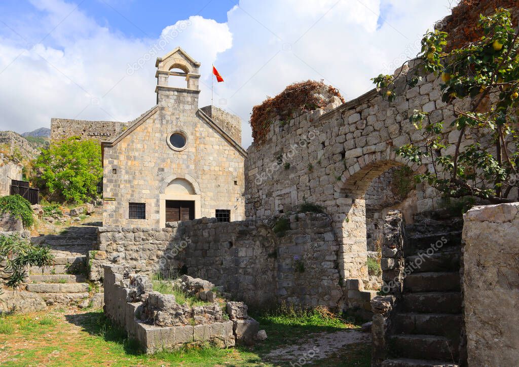 Church of St. Nicholas in Old Castle of Old Bar, Montenegro