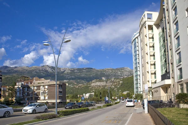 Budva Černá Hora Září2021 Moderní Ulice Budvě — Stock fotografie