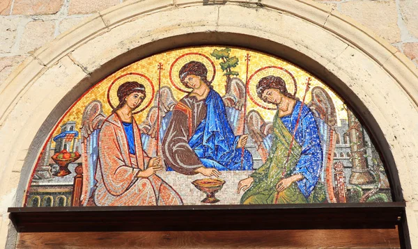Mosaico Igreja Trindade Cidade Velha Budva Montenegro — Fotografia de Stock