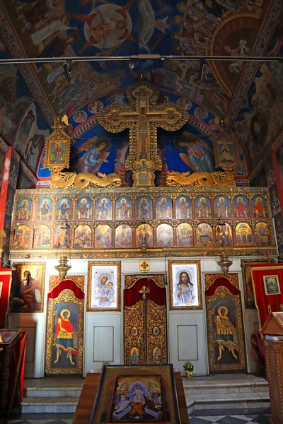 Interiér Kostela Nejsvětější Trojice Starém Městě Budva Černá Hora — Stock fotografie
