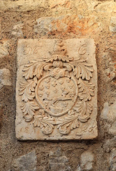 Escudo Armas Museo Ciudad Budva Casco Antiguo Budva — Foto de Stock