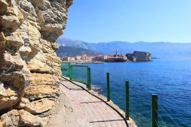 Karadağ 'daki Budva Kalesi manzarası