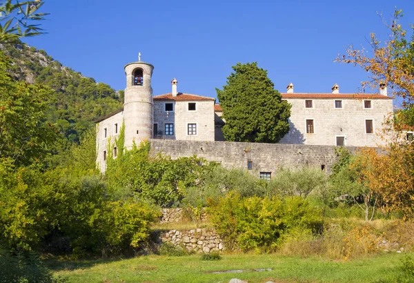 Podmaine Monastery Budva Montenegro Стокове Зображення